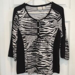 Chico’s Zenergy Animal Print Top
